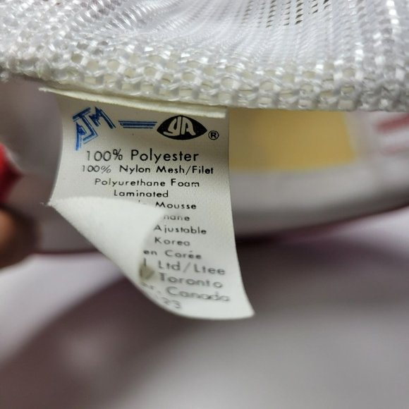 Vintage YoungAn LAS VEGAS Snap Back Mesh Trucker Hat Cap 3-Stripe White / Red - Picture 10 of 10